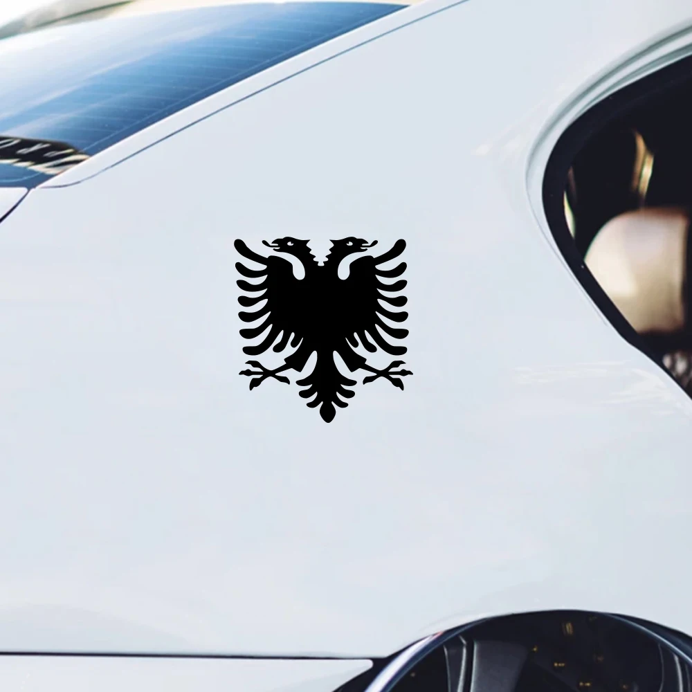 Car Accessories Lebanon - Albanian Double Headed Eagle Car Sticker