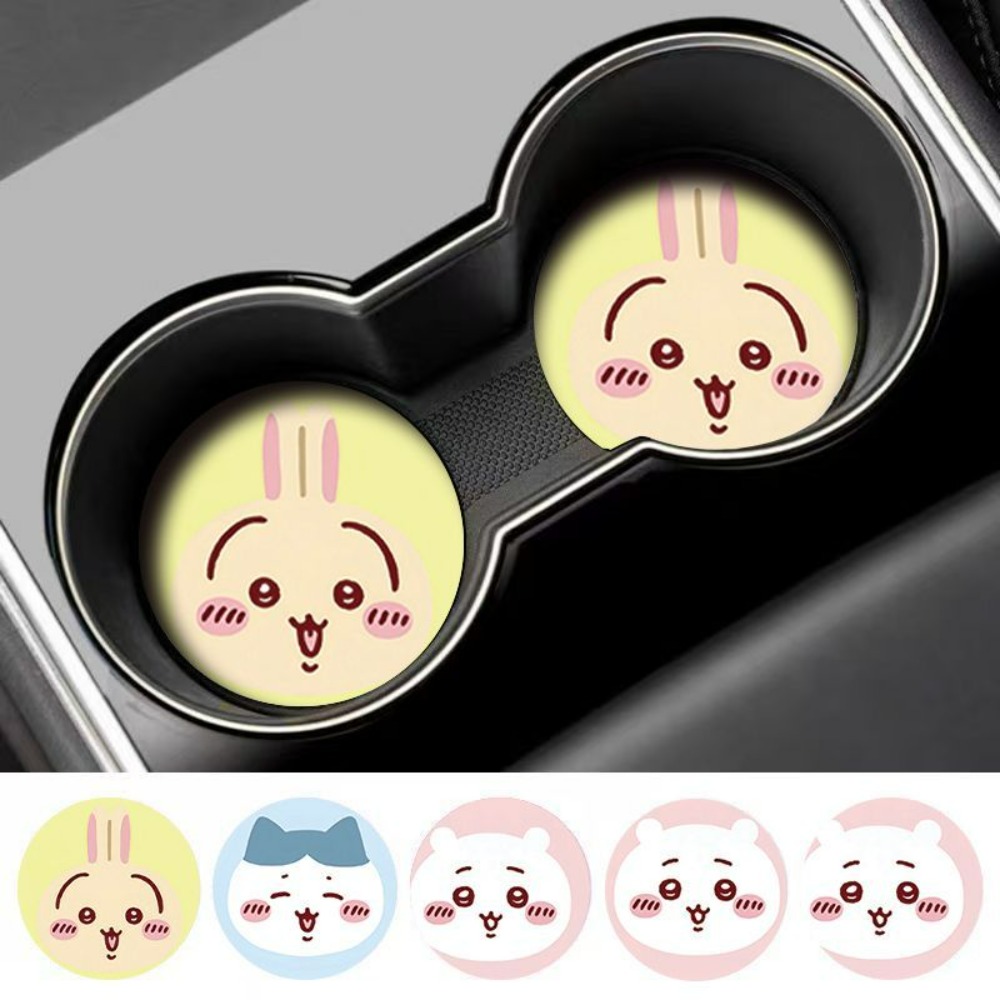 Car Accessories In Japan - 2pcs Chiikawa Car Anti Slip Cup