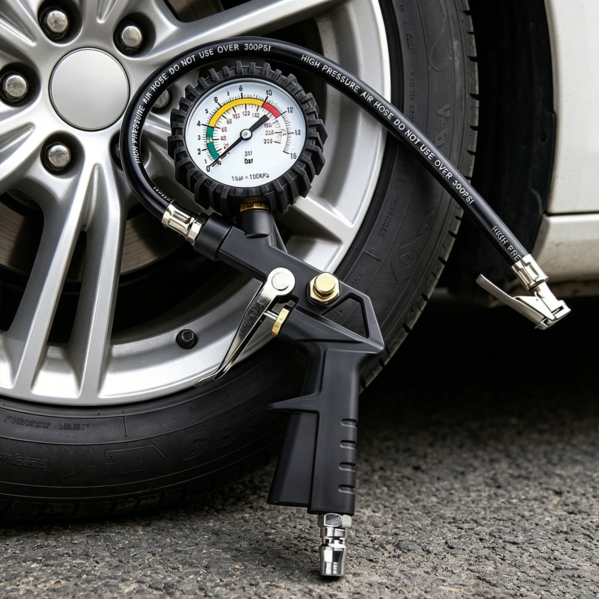 Car Accessories Job - Tyre Pumping Gun Tool Car Tire