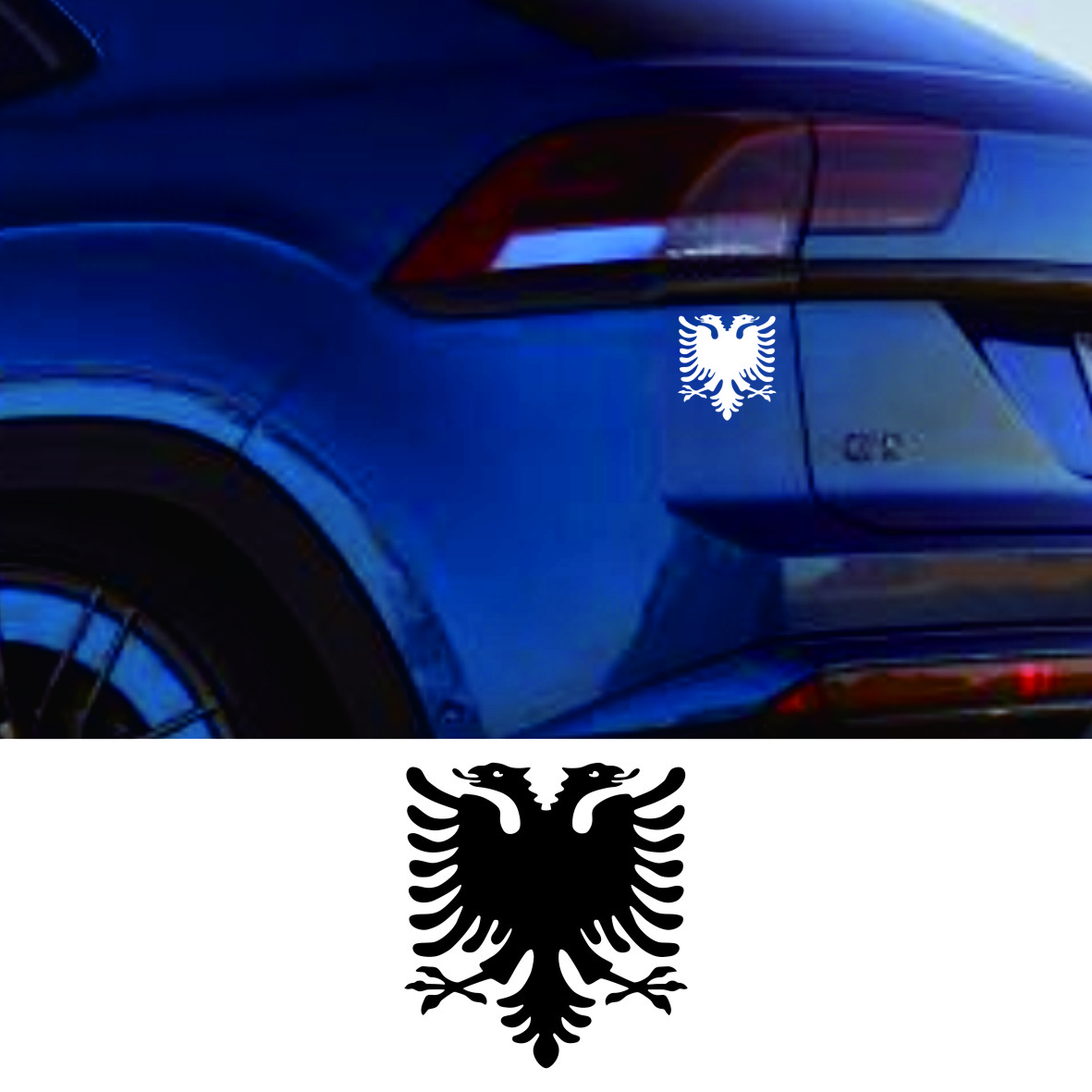 Car Accessories Lebanon - Vinyl Decal Albanian Double Headed Eagle