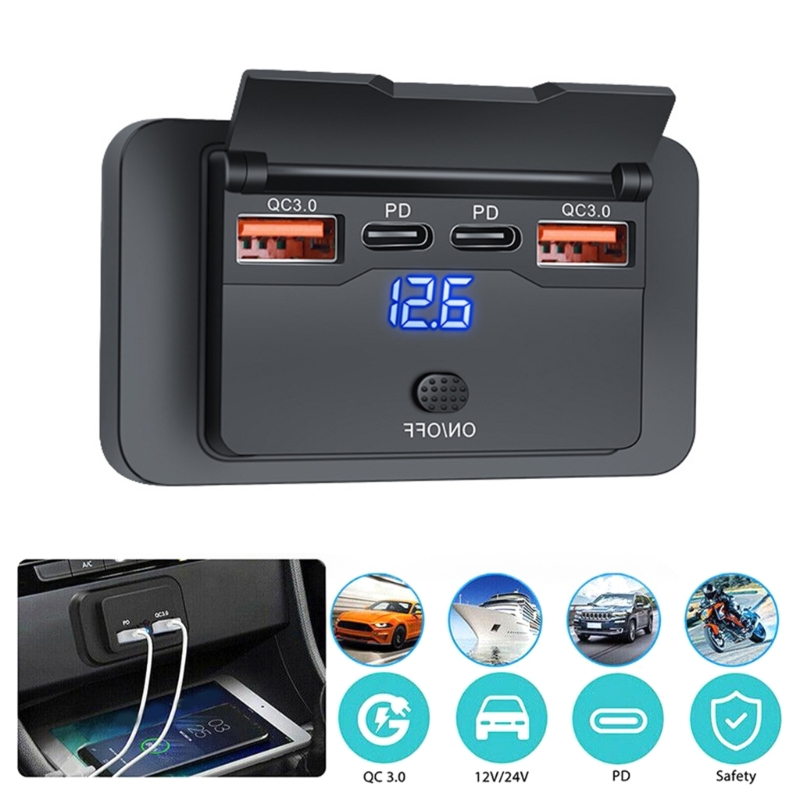 4 Ports Dual PD Dual QC 3.0 US - Car Accessories Qc 리뷰 및 가격