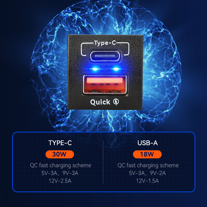 48W Fast Charger QC3.0 USB Typ - Car Accessories Qc 리뷰 및 가격