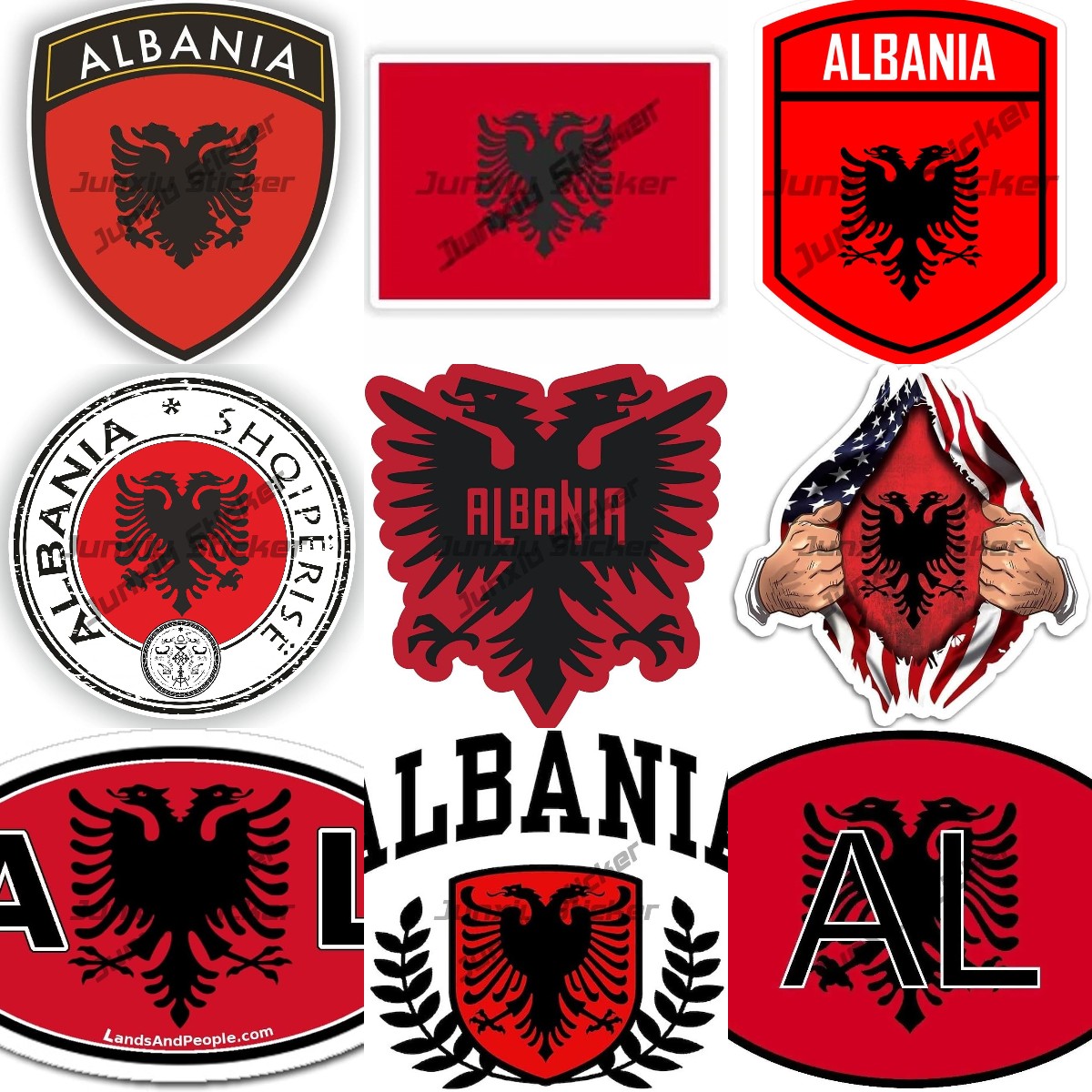 Albanian Flag Map Eagle Car St - Car Accessories Lebanon 리뷰 및 가격