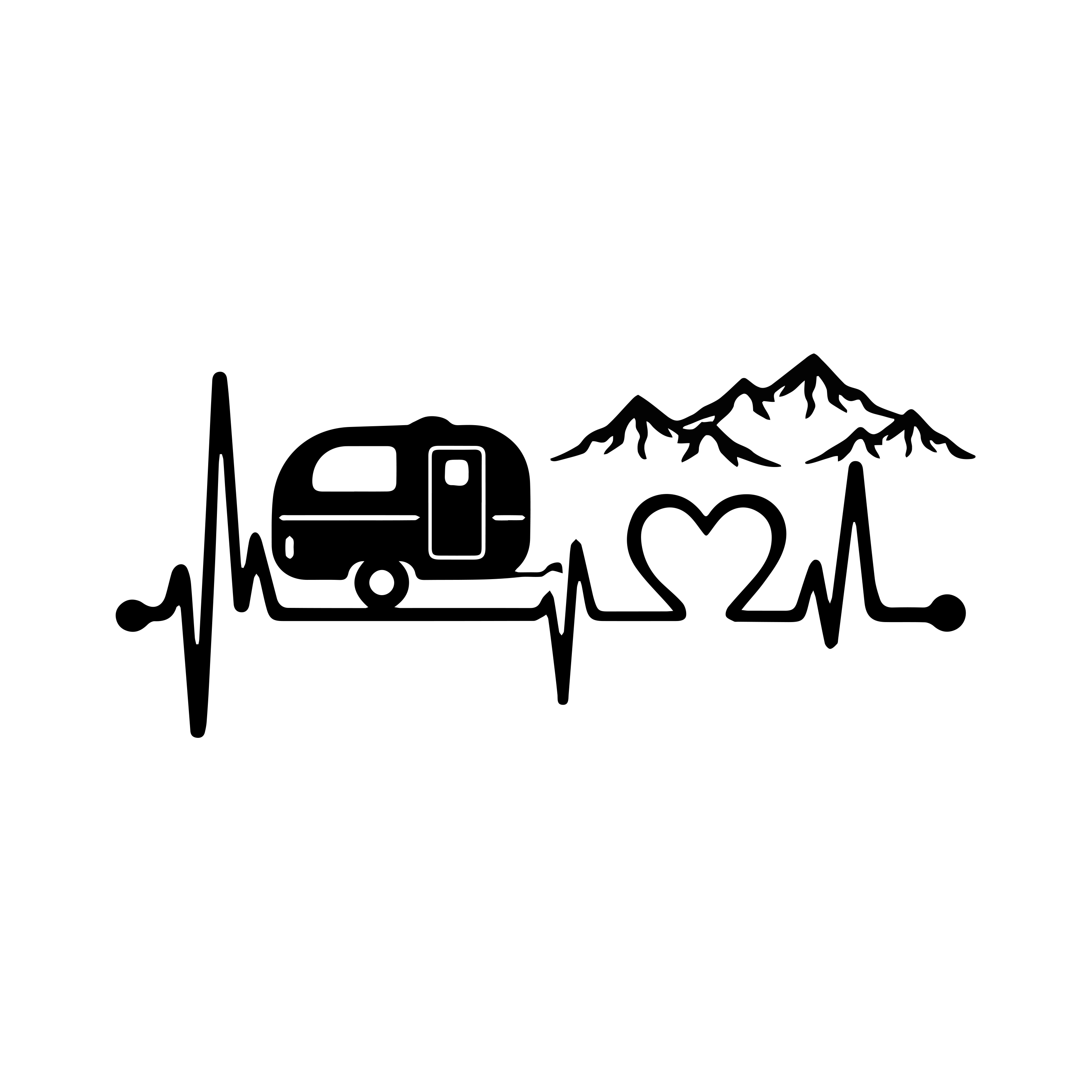 Caravan Love Heartbeat Mountai - Car Accessories Lebanon 리뷰 및 가격