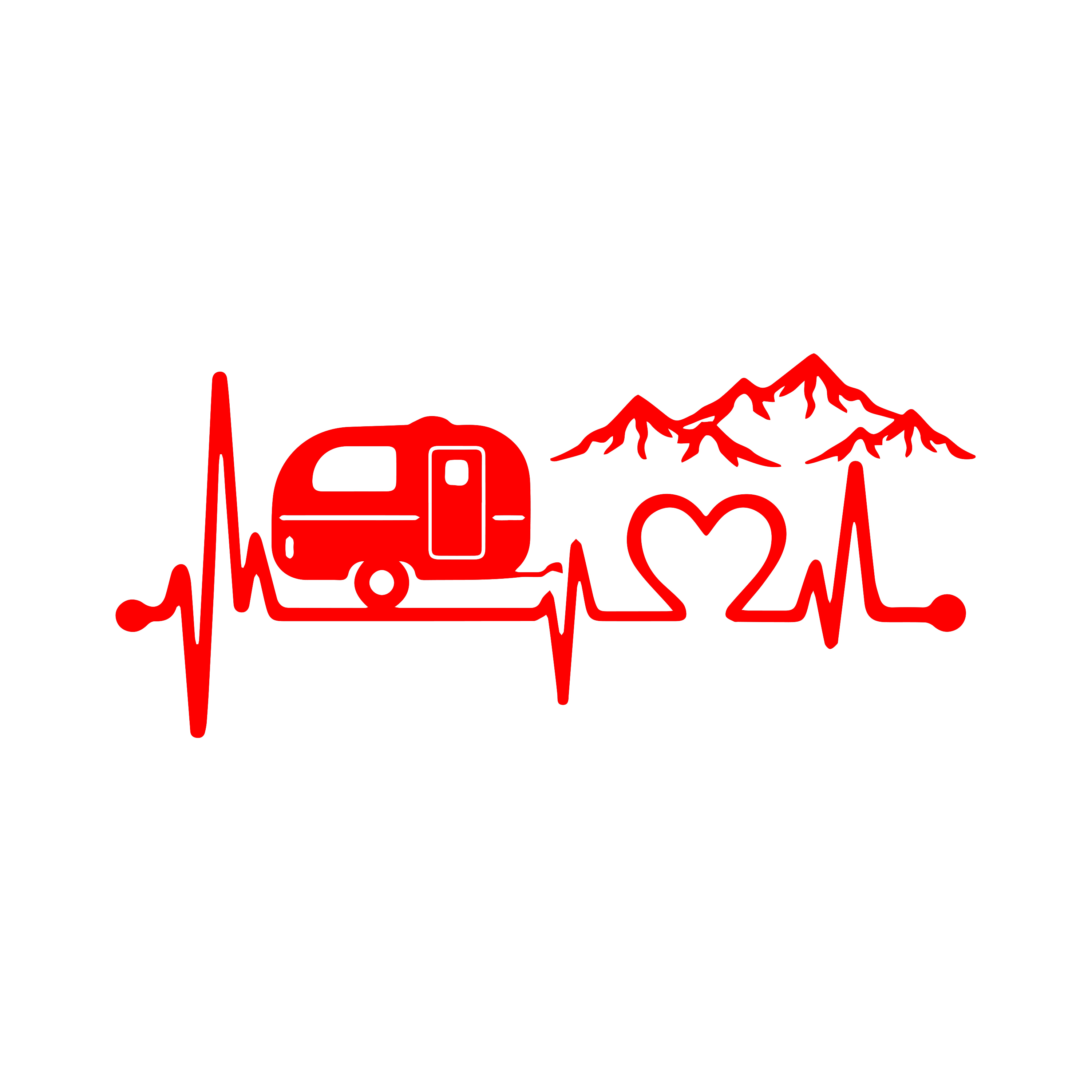 Caravan Love Heartbeat Mountai - Car Accessories Lebanon 리뷰 및 가격