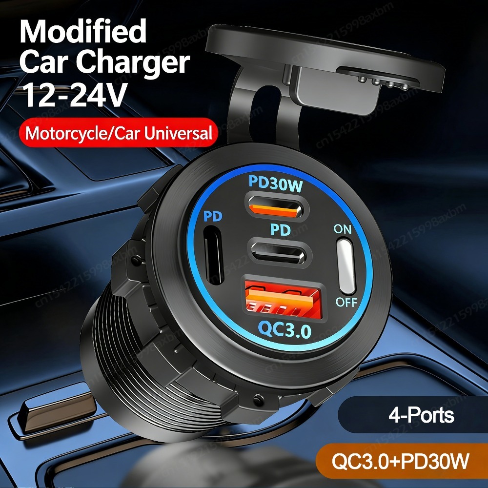 12V QC3.0 USB-C Outlet Socket  - Car Accessories Qc 리뷰 및 가격