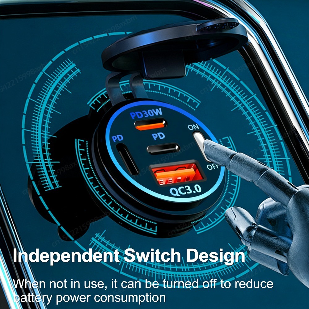 12V QC3.0 USB-C Outlet Socket  - Car Accessories Qc 리뷰 및 가격