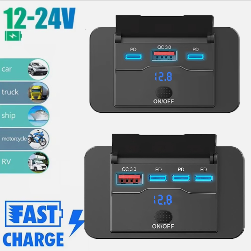 Three PD & QC 3.0 USB Car Char - Car Accessories Qc 리뷰 및 가격