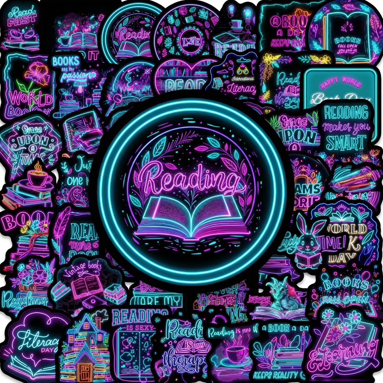 50/100Pcs Cyber Style Neon Boo - Car Accessories List 리뷰 및 가격