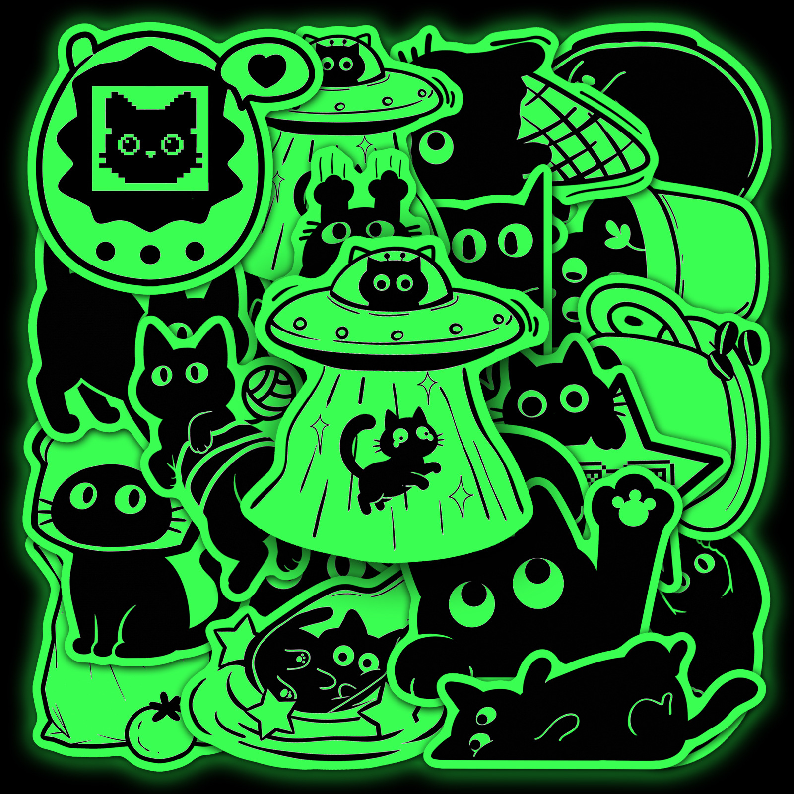 20 Pcs Glow in The Dark Black  - Car Accessories List 리뷰 및 가격