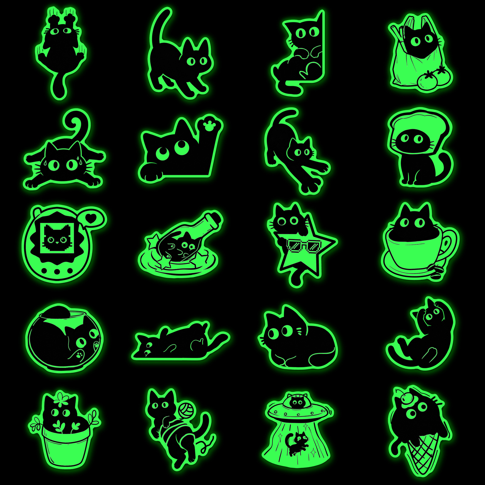 20 Pcs Glow in The Dark Black  - Car Accessories List 리뷰 및 가격