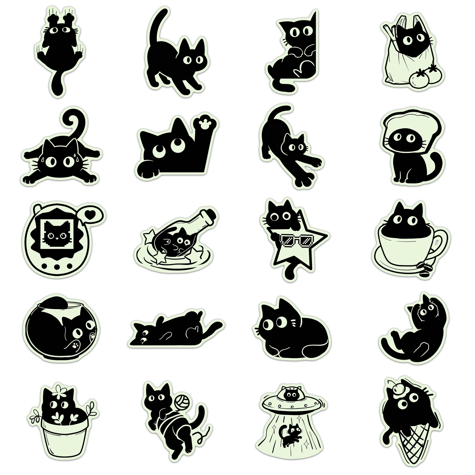 20 Pcs Glow in The Dark Black  - Car Accessories List 리뷰 및 가격