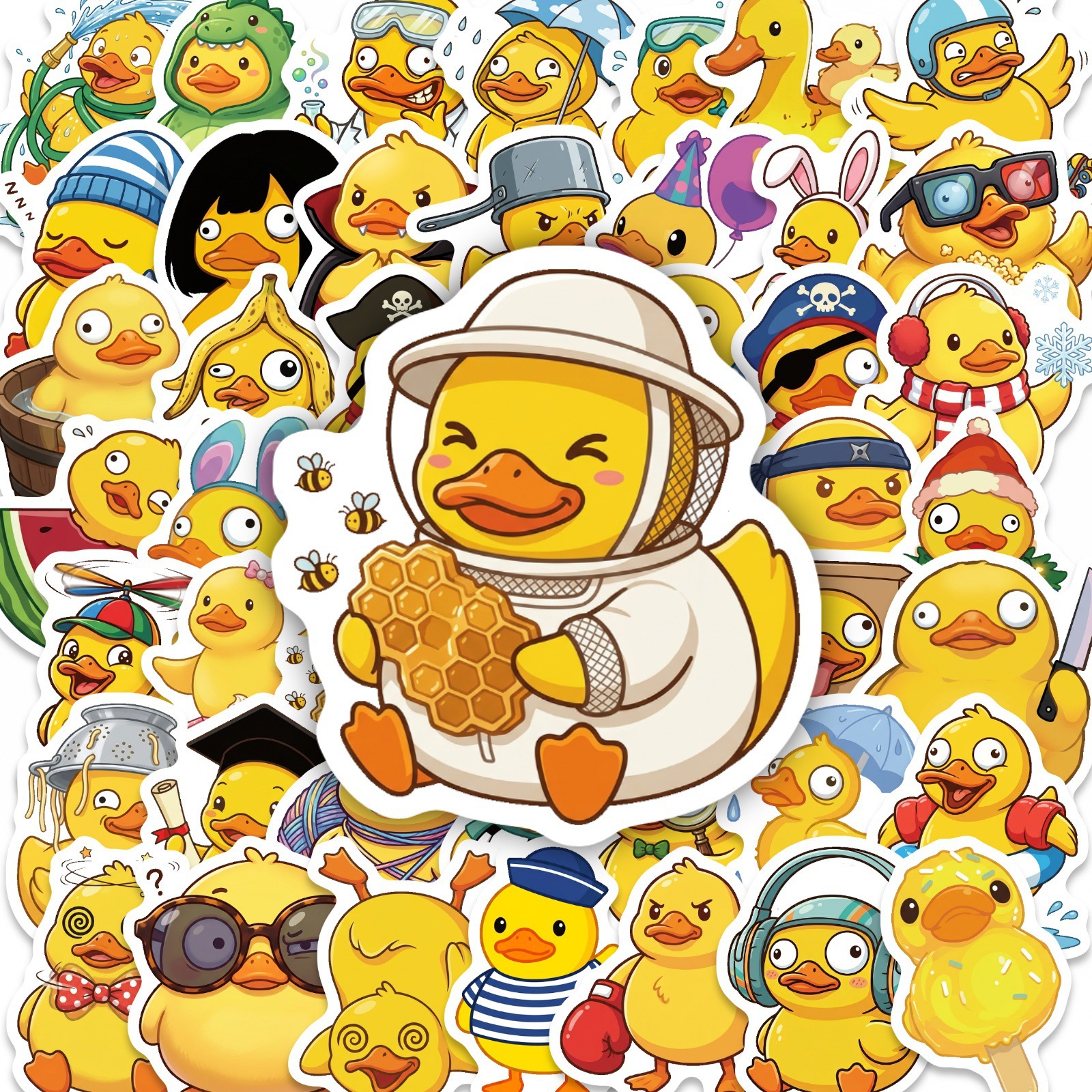 50/100Pcs Cute Funny Small Duc - Car Accessories List 리뷰 및 가격