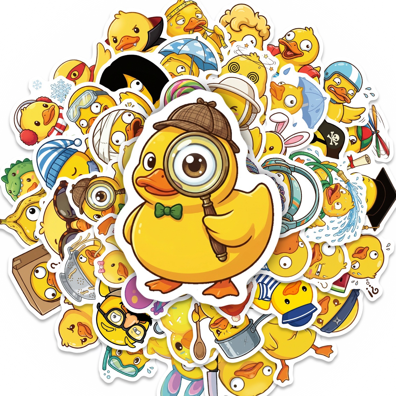 50/100Pcs Cute Funny Small Duc - Car Accessories List 리뷰 및 가격