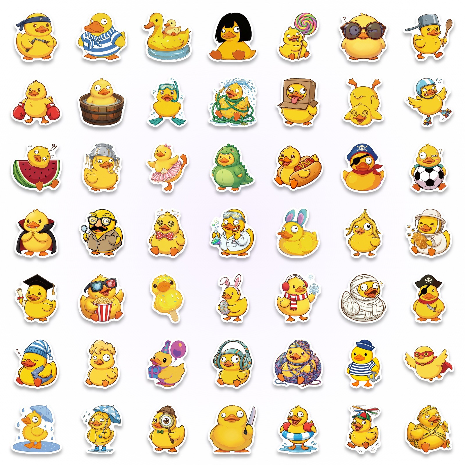 50/100Pcs Cute Funny Small Duc - Car Accessories List 리뷰 및 가격
