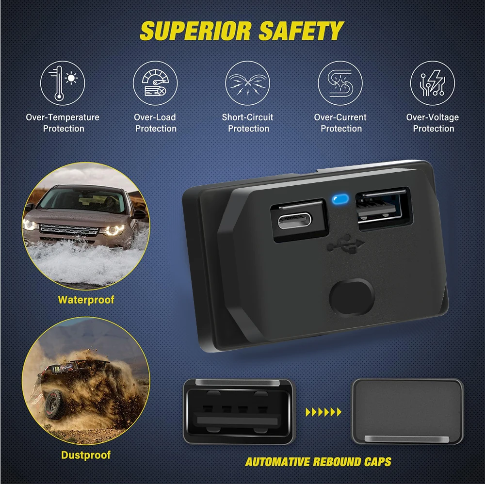 12V-24V USB Fast Car Charger O - Car Accessories Qc 리뷰 및 가격