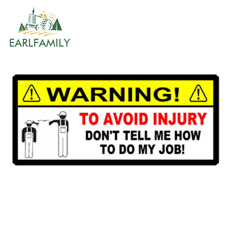 EARLFAMILY 13cm x 5.7cm WARNIN - Car Accessories Job 리뷰 및 가격